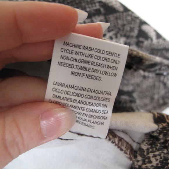 LOVEFIRE Brown Python Print Denim Bomber Jacket - Picture 6 of 11